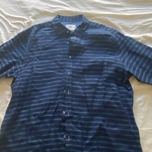 Report Collection Mens XXL blue linen shirt